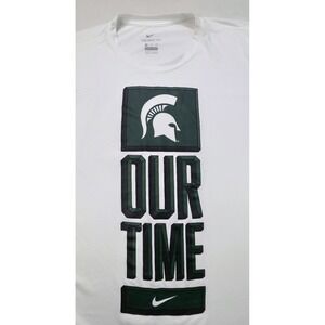 Michigan State Spartans Nike Tee Long Sleeve Shirt Mens 2XL DriFit
